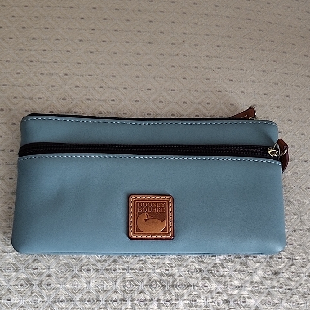 Dooney & Bourke Sky Blue Leather Pouch